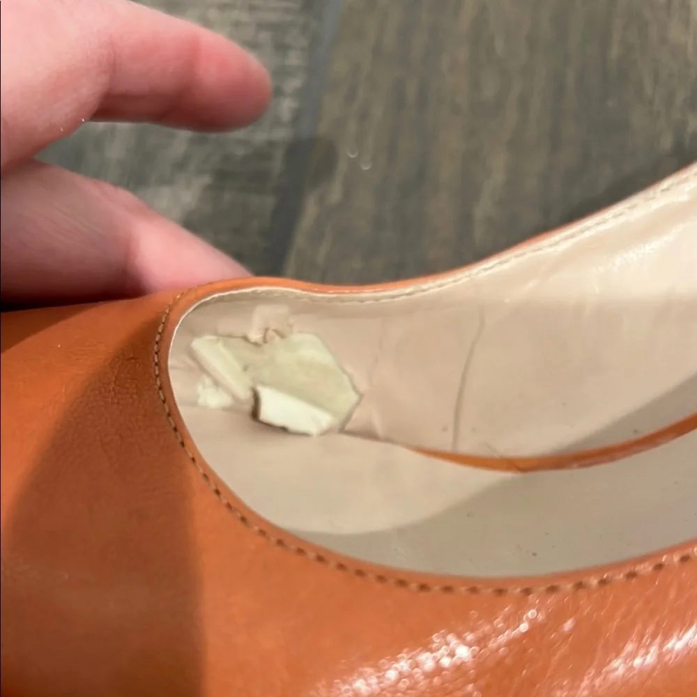 Franco Sarto Orange Wedge Pointy Toe Heel Sz 6.5